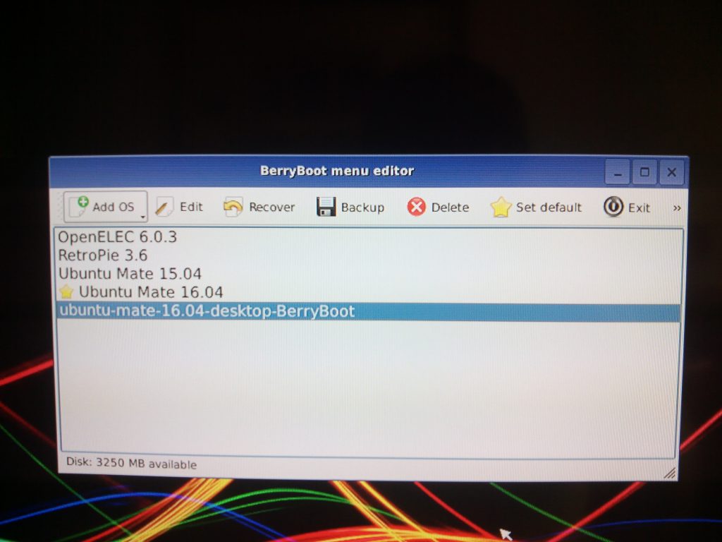 Berryboot con ubuntu mate 16.04